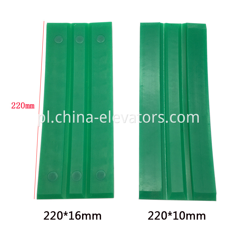 220mm Green Guide Shoe Insert for ThyssenKrupp Elevators